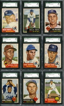 1953 Topps Complete Set of 274 Cards with 13 SGC Graded 